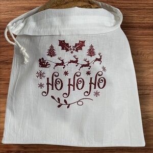Christmas Cotton Linen Organic Bread Bag, Sourdough Bread Keeper, Baker's Bag